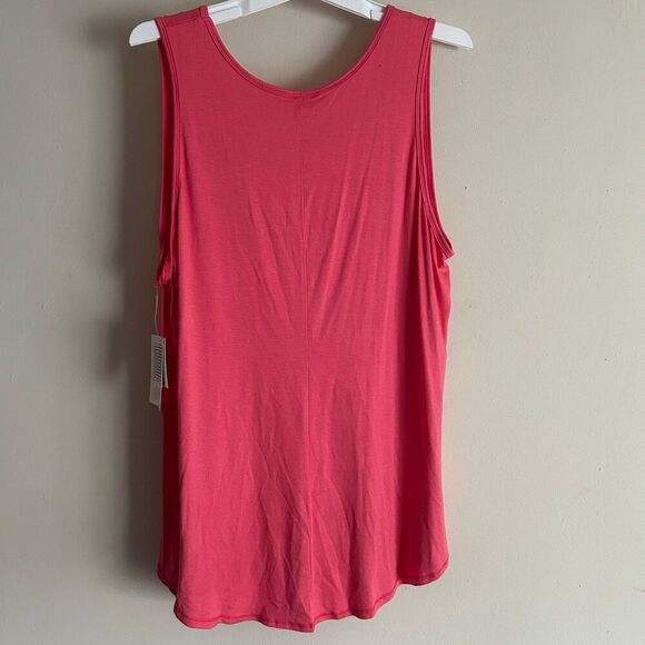 NWT LuLaRoe TANK TOP Solid Coral Pink Sleeveless Plus Size 3XL Casual - Picture 2 of 8